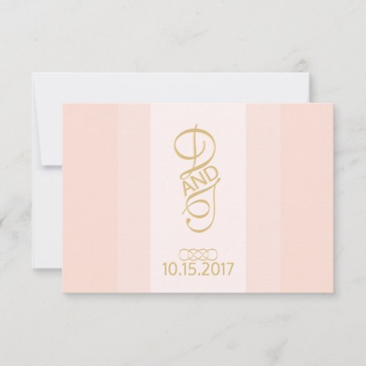 Blush en goud dank u kaarten (Voorkant)