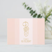 Blush en goud dank u kaarten (Staand voorkant)