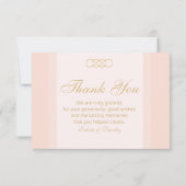 Blush en goud dank u kaarten (Achterkant)