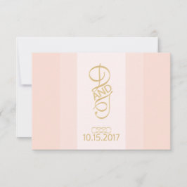 Blush en goud dank u kaarten