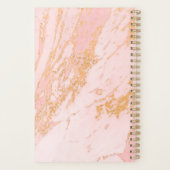 Blush en goud marmer gepersonaliseerde Kantoor ong Planner (Achterkant)