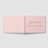 Blush en goud Schattigee moderne bruidsshow gasten Gastenboek (Volledig)