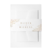 Blush en goud verguld botanische elegante bruiloft uitnodigingen wikkel (Voorkant Voorbeeld)