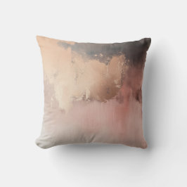 Blush en goud zacht Abstract Sierkussen
