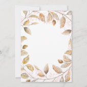 Blush en Gouden Bloemen Waterverf Boho Afstuderen Kaart (Achterkant)