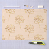 Blush en gouden faux folie pioenrozen tissuepapier (Craft)