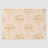 Blush en gouden faux folie pioenrozen tissuepapier (Voorkant)