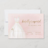 Blush En Gouden Glitter Elegante Sparkle Jurk RSVP (Voorkant)