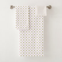 Blush en gouden glitter polka dot