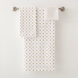 Blush en gouden glitter polka dot bad handdoek