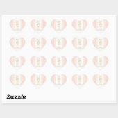 Blush en gouden hart Stickers (Vel)