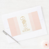 Blush en gouden rechthoek Stickers (Envelop)