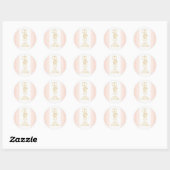 Blush en gouden Stickers (Vel)