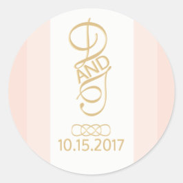 Blush en gouden Stickers