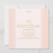 Blush en gouden uitnodiging (Achterkant)