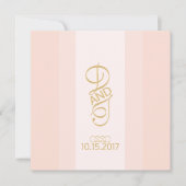 Blush en gouden uitnodiging (Voorkant)