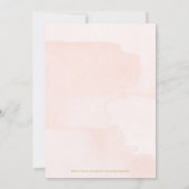 Blush en gouden uitnodiging voor 40e verjaardag (Achterkant)
