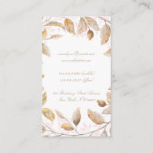 Blush en gouden Waterverf Bloemen Boeket Elegant Visitekaartje (Achterkant)