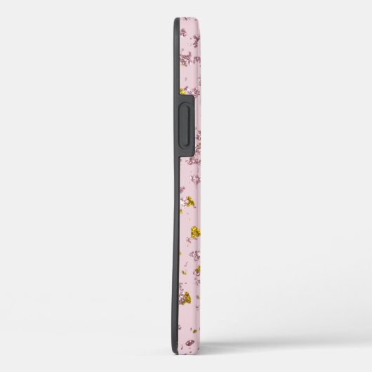 Blush- en goudglittervlokken Case-Mate iPhone case (Achterkant / Rechts)
