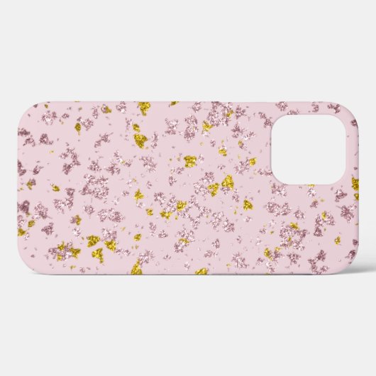 Blush- en goudglittervlokken Case-Mate iPhone case (Achterkant (horizontaal))