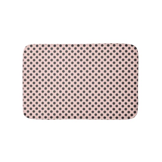 Blush en Gray Polka Dot Bath Mat (Voorkant)
