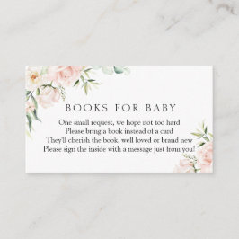 Blush en Greenery Boeken voor Baby Informatiekaartje
