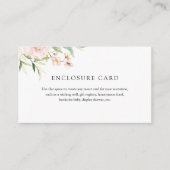 Blush en Greenery Enclosure Card Informatiekaartje (Voorkant)
