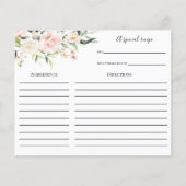 Blush en Greenery Vrijgezellenfeest Recipkaart (Voorkant)