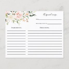 Blush en Greenery Vrijgezellenfeest Recipkaart