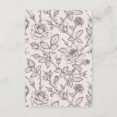Blush en grijs Elegante Bloemen bruiloft Accommoda Informatiekaartje (Achterkant)