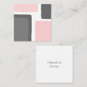 Blush en grijs minimalistisch kleurenblok notitiekaartje (Voorkant / Achterkant)