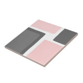 Blush en grijs minimalistisch kleurenblok tegeltje (Zijkant)