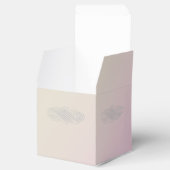 Blush en Grijs Romantisch Bruiloft Favor Box Bedankdoosjes (Geopend)