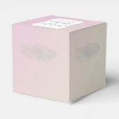 Blush en Grijs Romantisch Bruiloft Favor Box Bedankdoosjes (Achterkant)