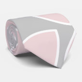 Blush en grijze Abstracte bladeren Stropdas (Opgerold)