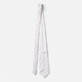 Blush en grijze bloemen stropdas (Achterkant)