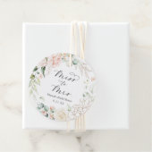Blush en groen Miss naar Mrs Vrijgezellenfeest Bedankjes Labels (In situ)