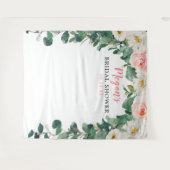 Blush en groen Vrijgezellenfeest achtergrond Wandkleed (Voorkant (horizontaal))