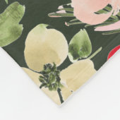 Blush en groene kerstWaterverf Flowers Donker Fleece Deken (Hoek)