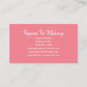 Blush en Hot-roze Waterverf penseelstreken Visitekaartje (Achterkant)