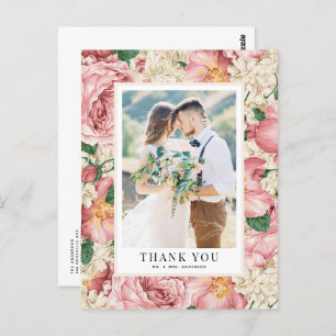  Blush en Ivory Flowers Weddenschap Briefkaart