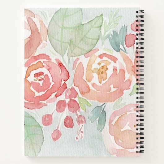 Blush- en koraalventilator notitieboek (Achterkant)