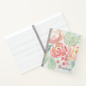 Blush- en koraalventilator notitieboek (Binnen)