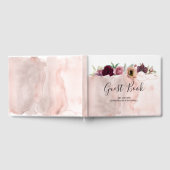 Blush en Marsala Bloemenbruiloft Gastenboek (Volledig)