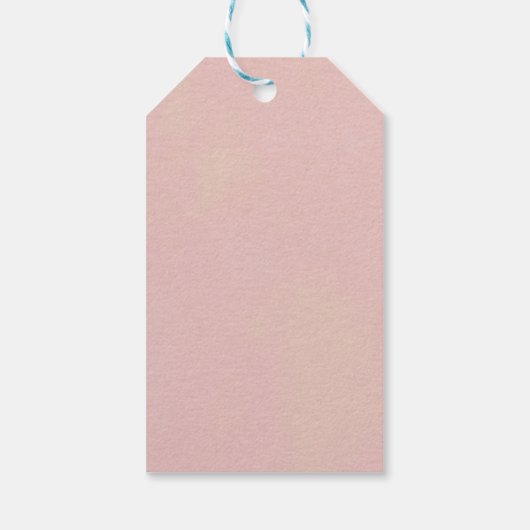 Blush en Marsala Floral Pumpkin Dank u Label Cadeaulabel (Achterkant)