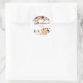 Blush en Marsala Herfst in Love Pumpkin Ronde Sticker (Tas)