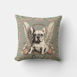  Blush en Mint Franse Bulldog Angel Kussen