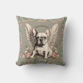 Blush en Mint Franse Bulldog Angel Kussen (Voorkant)