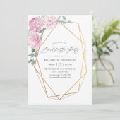 Blush en Mint Geometrische Bloemen Bachelorette Pa Kaart (Staand voorkant)