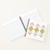 Blush en Munt Moderne Geometrische driehoek Art Notitieboek (Binnen)